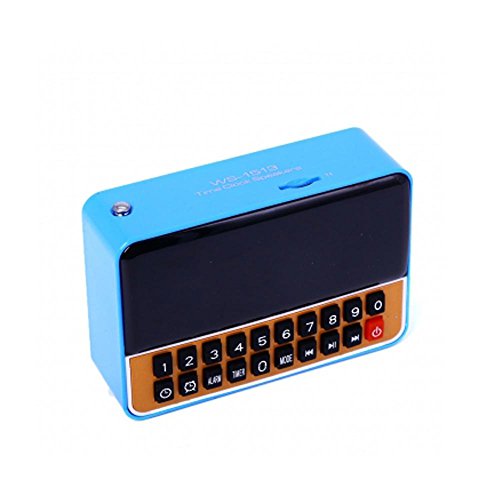 Rádio Relógio FM C/ Entr USB/Alarme/Mp3 e Auxiliar Azul WS1513
