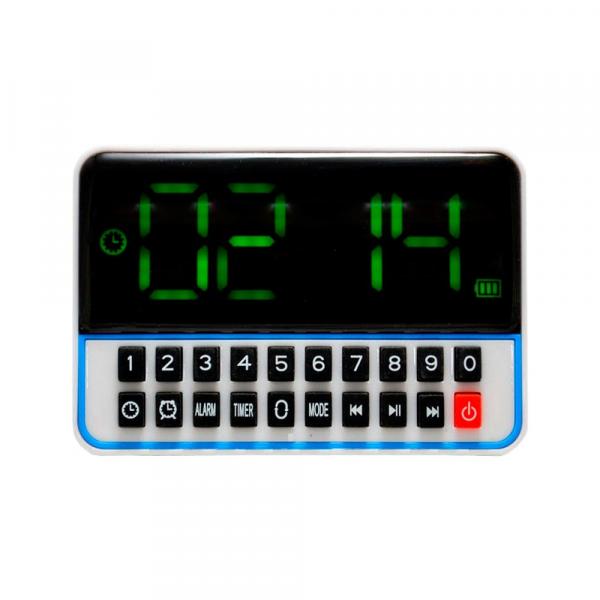Rádio Relógio FM C/ Entr USB/Alarme/Mp3 e Auxiliar Branco WS1513 - Zgp
