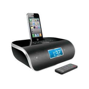 Rádio-Relógio FM ISound, 20 Memórias para Estações e Dock para Iphone/ Ipod, Visor Digital, Despertador com Música ou Rádio - ISOUND1669