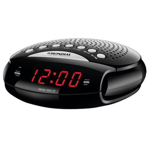 Rádio Relógio Mondial, Função Despertador, Display Digital, 5w - Rr-03