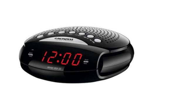 Rádio Relógio Mondial, Função Despertador, Display Digital, 5w - Rr-03