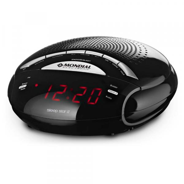 Rádio Relógio Mondial Sleep Star II RR02 com Dual Alarme