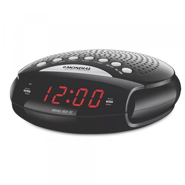 Rádio Relógio Mondial Sleep Star III RR-03 com Dual Alarm, Função Soneca, Rádio FM/AM - 5W