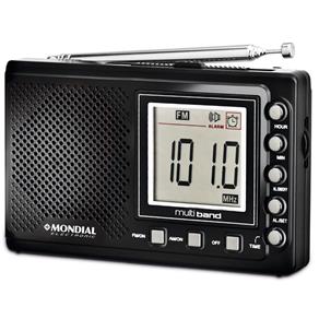 Rádio Portátil Mondial AM/FM Multi Band RP-03 Display Digital - BIVOLT