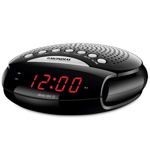 Rádio Relógio Sleep Star AM/FM Display Digital Mondial RR-03 Bivolt