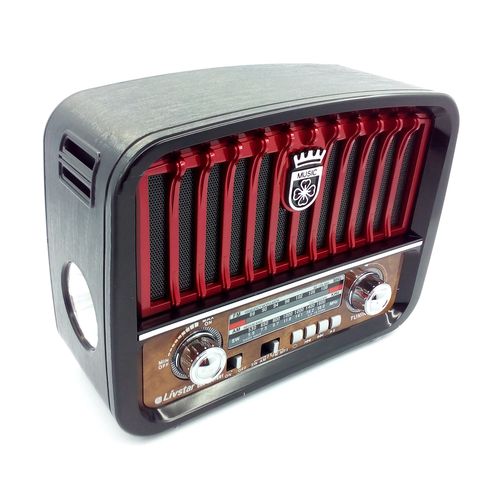 Radio Vintage Music Box Portátil Retrô Recarregável USB/fm