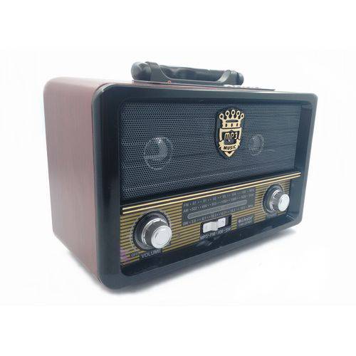 Radio Vintage Recarregável Livstar Fm/Am Portátil 2579 C/ Bluetooth Bivolt
