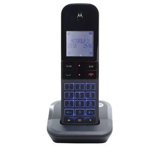Ramal Digital Sem Fio Motorola MOTO6000-R com Identificador de Chamadas, Viva-voz, Visor e Teclado Iluminados - Preto