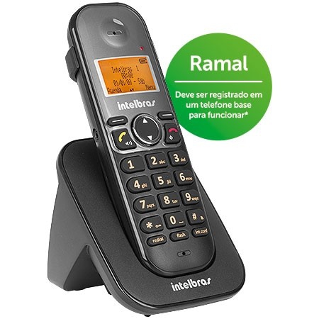 Ramal Telefone Sem Fio Intelbras Ts5121 Preto