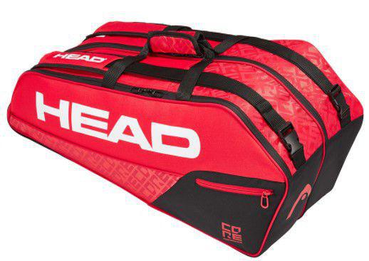 Raqueteira Head Core Combi X6 - Preto e Vermelho