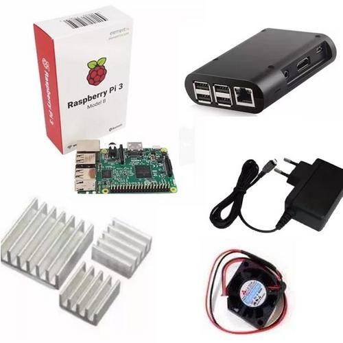 Tudo sobre 'Raspberry Pi3 Pi 3 + Case + Cooler + Dissipador + Fonte'