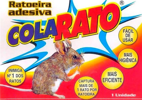 Ratoeira Adesiva Cola Rato - Caixa com 20 Unidades