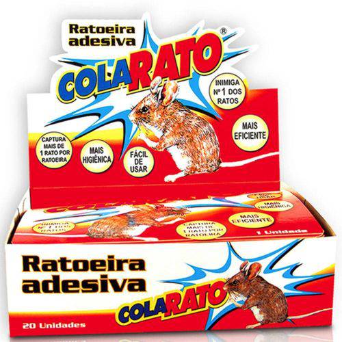 Tudo sobre 'Ratoeira Adesiva Cola Visgo Pega Rato Caixa C/ 20 Unidades'