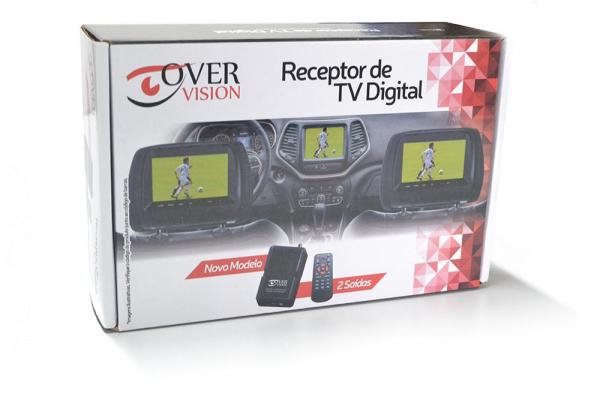 Receptor de Tv Digital Automotivo - 2 Saidas - Overvision