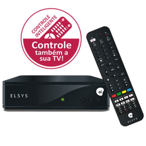 Receptor Digital Oi Tv HD com Controle Inteligente ETRS44 - Elsys