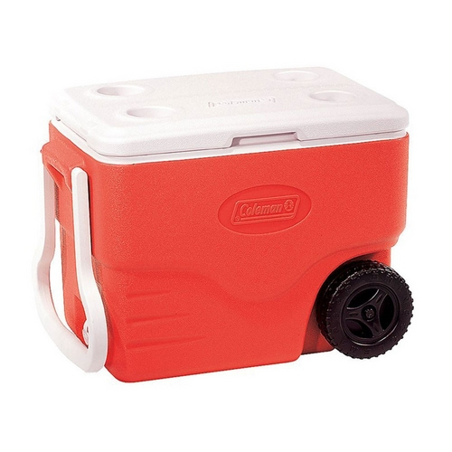 Recipiente Termoplástico com Rodas 40qt 38 Litros Vermelho - Coleman