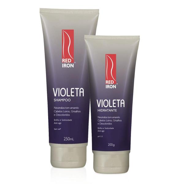 Red Iron Matizador Violeta Kit Shampoo 250ml + Hidratante Violeta 200g