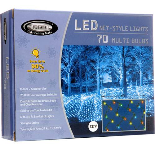 Tudo sobre 'Rede LED Series com 70 Lâmpadas - Importado'