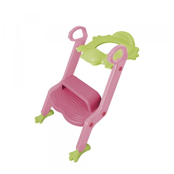 Redutor de Assento com Escada Sapinho BB052 Verde/Rosa - Multikids Baby - Multikids