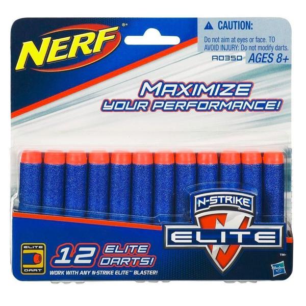 Refil de Dardos Nerf N-strike Elite 12 Dardos A0350 - Hasbro