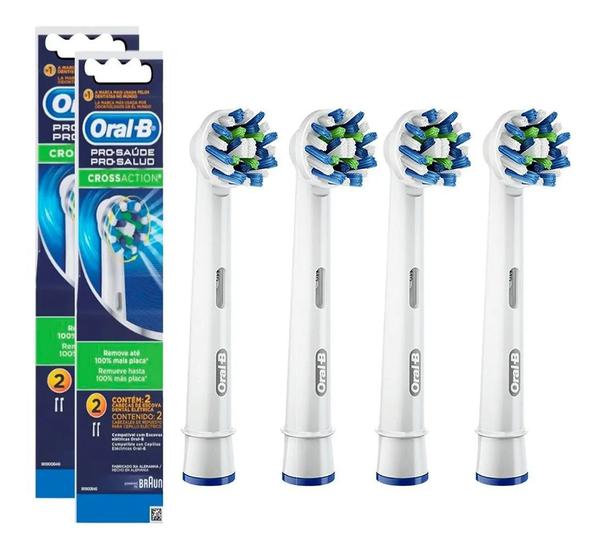 Refil Escova Dente Elétrica Oral-b Cross Action - 4 Unidades
