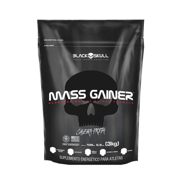 REFIL MASS GAINER 3KG - Banana - Black Skull