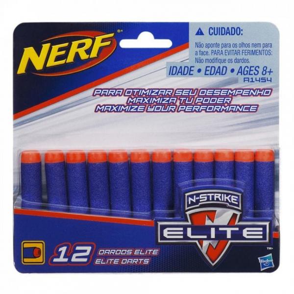 Refil Nerf Elite com 12 Dardos N-strike, Hasbro, A0350 Hasbro