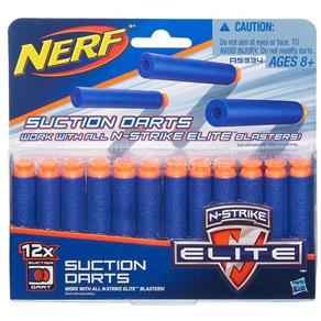 Refil Nerf N Strike Elite 12 Dardos de Sucção - A5334 - Hasbro