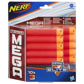 Refil Nerf N-strike Mega 10 Dardos Hasbro Vermelha