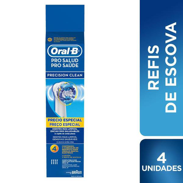 Refil para Escova Oral-B Elétrica Precision Clean 4 Unidades