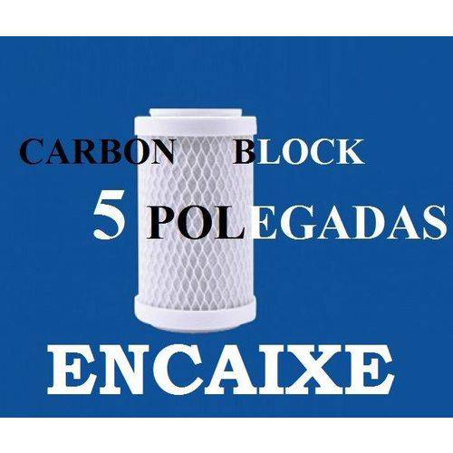 Refil para Filtro de Decloração Carbon Block 5 Polegadas Encaixe para Acqua Loren 5