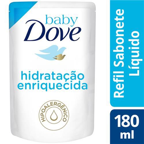 Refil Sabonete Líquido Baby Dove Hidratação Enriquecida 180ML