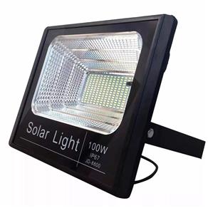 Refletor 100w Energia Solar Controle Remoto Holofote Led Iluminacao Sensor