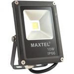 Refletor de Led Maxtel 10W Branco Bivolt Holofote IP 66