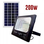 Refletor Energia Solar Led Iluminacao Controle Remoto 200w Holofote Sensor
