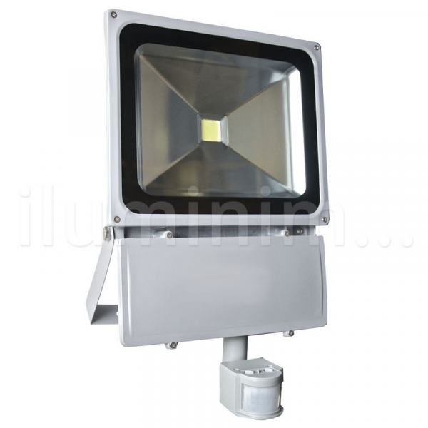 Refletor Holofote LED 100w Sensor de Presença Branco Frio - Iluminim Led