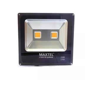 Refletor LED 100W Holofote Maxtel Branco Frio Bivolt Ip66