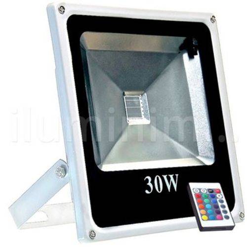 Refletor Led Holofote 30w Bivolt Prova D'agua - Rgb Colorido