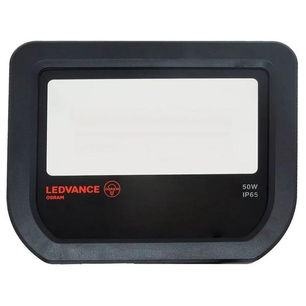 Refletor Led Preto 50W Luz Amarela 3000K Bivolt IP65 - Ledvance Osram