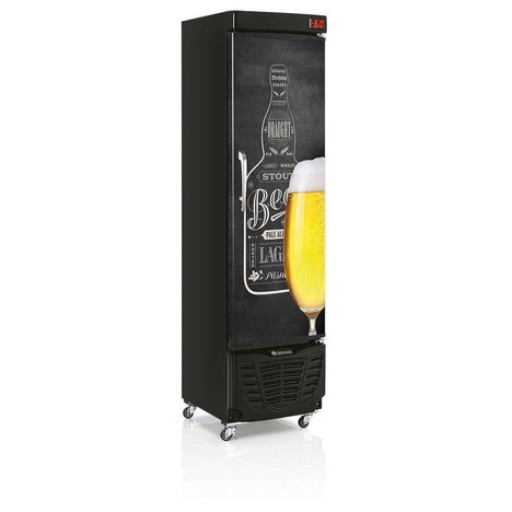 Refrigerador Bebidas Cervejeira Gelopar Grba-230Eqc Porta Cega Preto Adesivado