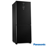 Refrigerador Bottom Freezer Inverter Panasonic de 02 Portas Frost Free com 425 Litros e Painel Easy Touch Preto - BB53