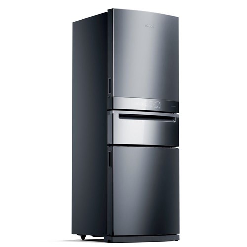 Refrigerador Brastemp Inverse 3 Frost Free 3 Portas 419L Evox 127V BRY59AK