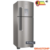 Refrigerador de 02 Portas Brastemp Frost Free 429 Litros Smart Ice e Smart Bar Platinum - BRM50NK