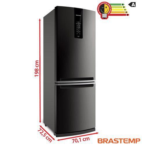 Refrigerador de 02 Portas Brastemp Frost Free com 460 Litros com Freezer Invertido Evox - BRE59AK
