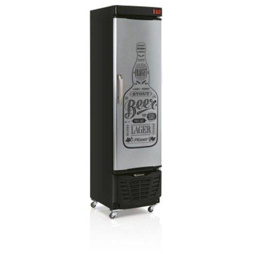 Refrigerador de Bebidas Cervejeira 228l Gelopar Grba-230e Gw Porta Cega Adesivado Preto