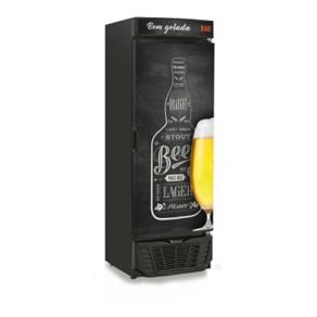 Refrigerador de Bebidas Cervejeira Gelopar GRBA-450QC Porta Cega Preto Adesivado - 110v
