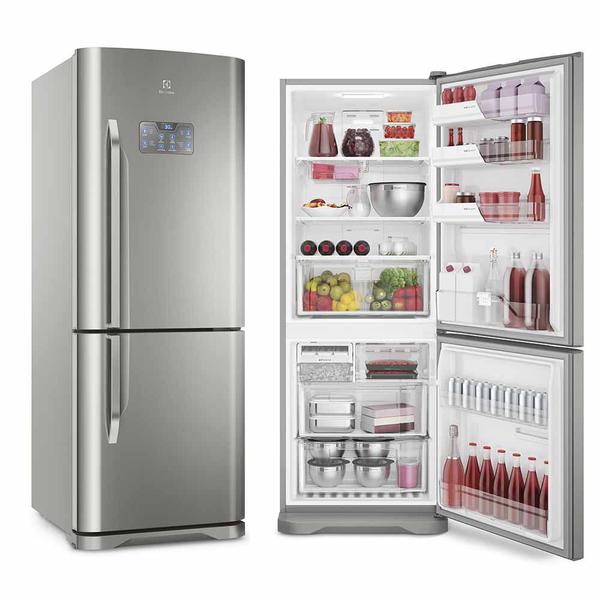 Refrigerador Electrolux Frost Free Bottom Freezer 454L Inox 127V DB53X