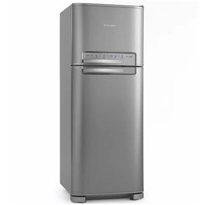 Refrigerador Electrolux Frost Free Duplex Celebrate Blue Touch DFX49 com Controle de Temperatura - 402 L - Inox - 110V