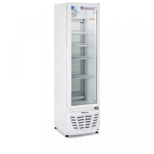 Refrigerador Expositor Profissional 228L Vertical Frost Free 180w Branco Gelopar 220v
