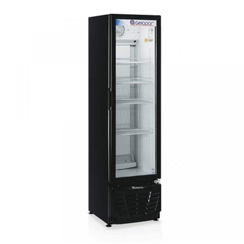 Refrigerador Expositor Profissional 228L Vertical Frost Free 180w Preto Gelopar 220v